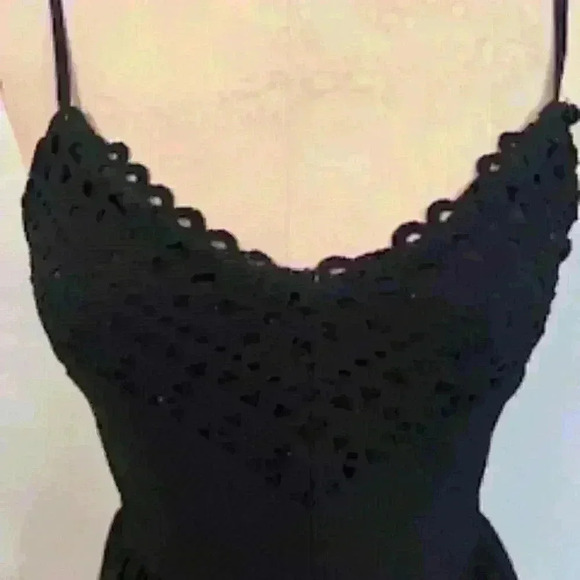 Black eyelet detail dress, Size S, by Three Pink Hearts - Picture 2 of 7